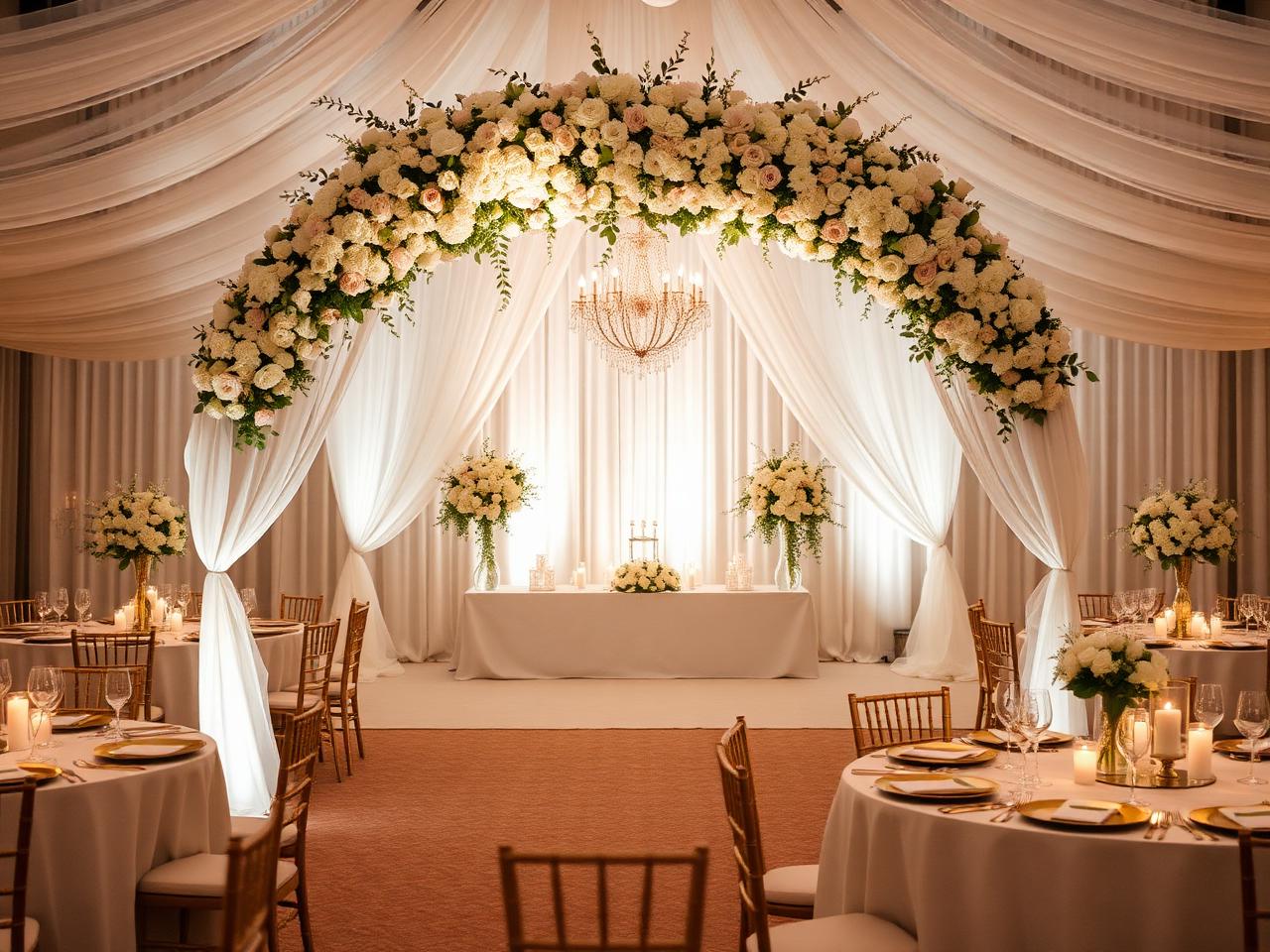 Weddings — event setting arranged by Sims Langford Events
